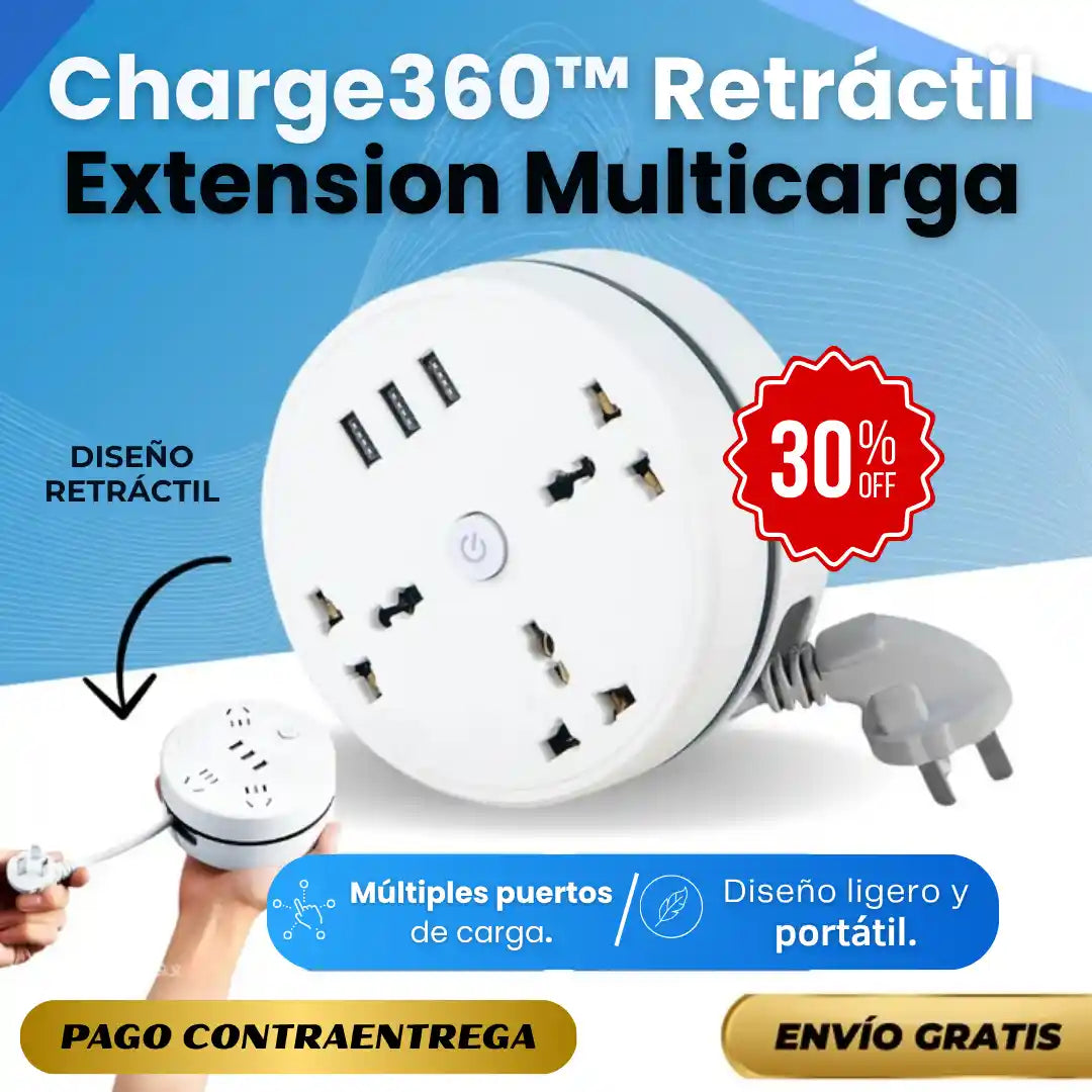 Charge360™ Retráctil-Extension Multicarga